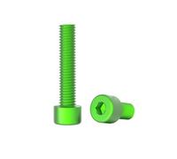 10pcs M3/M4/M5/M6 Tornillos de máquina con cabeza cilíndrica de hexagonal hueco en aleación de aluminio colorida, M6x25mm