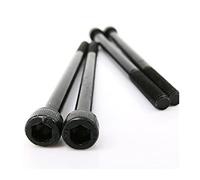 10PCS M5,110mm,Negro 12.9 Steel alargado largo Allen Hexagon Hex Hex Socket Torne de cabeza Tornillo de tornillo medio hilo
