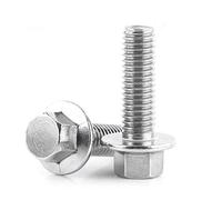 10pcs M8 Tornillos Pernos Sujetadores de Reborde de Acero Inoxidable 304 Hexagonal[M8*25]