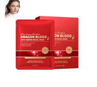10PCS Mascarilla Antiarrugas Sangre de Dragón, facial | Mascarilla Hidratante Sangre de Dragón, Mascarilla Nutritiva Aclaradora, Mascarilla Limpieza Profunda de Poros