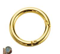 10pcs Metal Spring O-ring Clip Keychain, Metal Keychain Ring, Round Carabiner Clip, Round Carabiner Clip Keyring Snap Hook Clip for Keychain, Bag, Wallet (Imitación Oro42mm)