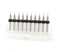 10pcs Micro Brocas de PCB Poco de Broca de Carburo Taladro de Bits de Circuito Impreso de Impresión 0.1mm a 1.4mm Herramienta de Taladro(0.3mm)