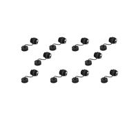 10PCS Montaje en Panel RJ45 Conector una Prueba de Agua Conector de Cable Ethernet LAN Adaptador de Doble Cabezal con Tapa Antipolvo