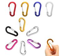 10PCS Mosquetones Pequeños, Mosquetón,Aleación de Aluminio y Cierre de Acero Inoxidable, 10 Colores Multifuncional, Versátil-Ideal para Actividades Al Aire Libre y La Vida Cotidiana,mosquetones