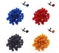10pcs Negro Rojo Espuma Parabrisas para Mini Auriculares Micrófono Uso en Dispositivos de Comunicación y Grabación (Azul)