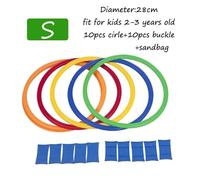 10PCS Outdoor Fun Game Jumping Ring Kindergarten Teaching Sports Toys Hopscotch Jump To The Grid Kid Sensory Training Equipment