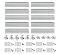 10pcs Panel Solar Kit De Soporte Carriles Cortos De Aluminio Kit De Montaje Solar Para Techo Azulejos Sistema De Fijación,Para El Hogar, Yate, Azulejos