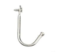 10pcs para mini ganchos de hierro plateado pared o puerta soporte con tornillos ahorro de espacio diseño para llaves, ropa, bolsas, toallas, 34 x 25 mm, fácil de