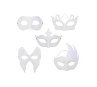 10pcs Party Masks Diy Craft Masks Cosplay Painted Decorative White Masks for Costume Fancy Dress Party (Zorro 2pcs + 2pcs + Three Tips 2pcs + Crown 2p