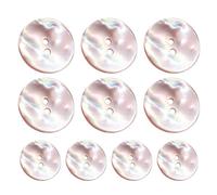 10PCS Pearl Shell Buttons,10mm Natural Sewing Buttons for Clothes, Blazers, Shirts, Suits, Dresses, DIY Crafts, 2-Hole Design