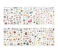 10PCS Pegatinas Estaciones, 400+ Pcs Stickers Aesthetic Journaling, Pegatinas Pegatinas para Álbum de Recortes para Decorar Cuadernos, Sobres y Embalajes de Regalo