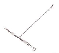 10pcs Pesca Balanza Rigs T-forma de alambre brazos con cuentas para agua salada cuerda ganchos conjuntos