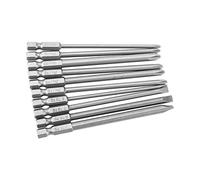 10pcs Phillips y destornilladores de cabeza plana Bits Set acero magnético Shanks PH1 PH2 Slot Screwdriver Bits Set 1 / 4inch 100mm