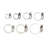 10pcs Pipe Clamps Stainless Steel Hose Clips Fuel Hose Pipe Clamps Worm Drive sturdy Anti-oxidation(8-12mm)