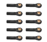 10Pcs RC Tie Rod Ball Head Peso Ligero Resistente al Desgaste de plástico de tamaño Exacto M3 Tie Rod End rótula para 1/10 1/12