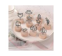 10pcs Retro Diary Note Holder Stickers Simple And Cute Photo Holder Message Sticky Notes Holder Home Decoration Ornament