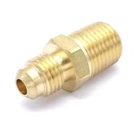 10pcs SAE Thread 7/16"-20 UNF To 1/4" NPT Male Brass SAE 45 Degree Pipe