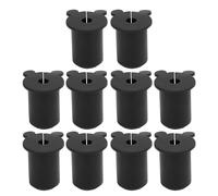 10PCS Satellite Cable Wall Grommet, 25.4mm Silicon Ethernet Cable Bushing, Wall Penetration Grommet for 1 Inch Hole, Suitable for Indoor Outdoor Home Office, (Negro)