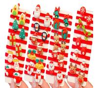 10pcs/Set Cute Christmas Hair Scrunchies, Christmas Santa Snowman Reindeer Hair Ties for Girls, No-Damage Soft Elastic Christmas Hair Accessories for Girls& Women (A+B+C+D)