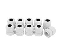 10pcs / Set PG7-PG21 Nylon Blanco/Conector de Cable de plástico IP68 Conector de prensaestopas(PG21)