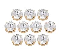 10Pcs Sewing Claw Diamond Glass High Top Clothing Accessories Decorations for Parties K9 10mm (White)