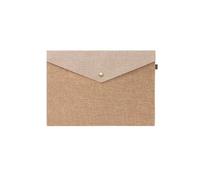 10pcs Simple A4/A5 Elegant Big Capacity Document Bag Imitation Linen Canvas Felt File Briefcase Folders Para Escritorio