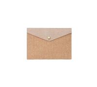 10pcs Simple A4/A5 Elegant Big Capacity Document Bag Imitation Linen Canvas Felt File Briefcase Folders Para Escritorio