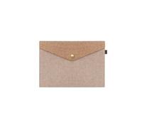 10pcs Simple A4/A5 Elegant Big Capacity Document Bag Imitation Linen Canvas Felt File Briefcase Folders Para Escritorio