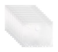 10PCS Sobres Archivador a5 con Botón, Fundas de Plástico A5 Perforadas 7 Agujeros, Funda Archivador A5 Impermeable para Documentos, Oficina Escuela Viaje 23x18cm