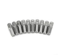 10pcs Socket Adapter 1/4 Hex to Square Drive 25mm | Spring loaded ball bearing, secure socket hold, 25mm length, chrome vanadium steel, 10-piece set