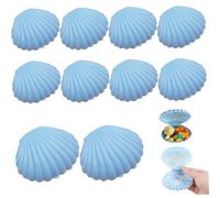10pcs Soporte de conchas de mares, mini plástico con cajas de mares de plástico recipientes para fiestas para la ducha de cumpleaños.