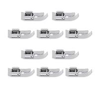 10PCS Stainless Steel Sewing Machine Foot, Straight Stitch Foot Portable Multipurpose Sewing Feet Attachments for Tailor Housewife Designer Leather Craftsman Clothing Maker