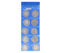 10PCS Thin Diamond Cutting Disc with Rod, Diamond Cutting Wheel Set for Wood Metal Stone Glass Plastic, Round Grinding Sanding Wheel Compatible with Rotary and Pneumatic Tools (50mm)