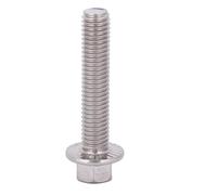 10pcs Tornillos con cabeza hexagonal M8x25, Acero inoxidable Ss304 Tornillos de brida de impulsión hexagonal Pernos de arandela de cabeza de tapa