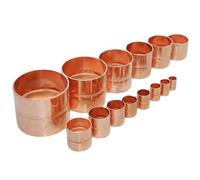 10PCS Tubos De Conexión Cobre ID 10 Mm-32 Mm Espesor Pared 1 Mm/1,2 Alimentación Extremo Soldadura Conector Instalación Tubería Acoplamiento Recto for Plomería(ID19*T1.2mm)