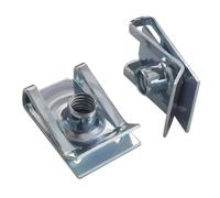 10pcs U Type Clips with Thread M4-M8 Reed Nuts for Car Motorcycle Scooter Moped(M4)