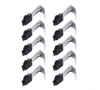 10pcs Undermount Fregadero Clips Soportes de montaje Ajustable Acero Manganeso Nylon Fácil de Instalar Sin Perforación Accesorios de Reparación para Cocina Baño Ducha Soporte Seguro Negro 14-32mm R