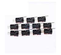 10Pcs V-152-1C25 SPDT 1NO 1NC 3Pin Short Straight Hinge Lever Limit Switch