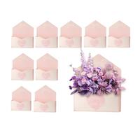 10Pcs Valentine's Day Floral Envelope Boxes | 10pack Valentine Envelope Boxes, Flower Bags For Kids Family Wife Mother Sister Daughter Holiday Blessings New Year Party