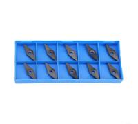 10pcs VCMT160404-SM Insertos de carburo para torno CNC - IC907 herramientas de torneado de grado para acero para semiacabado, alta resistencia al desgaste Juego de mecanizado de metal con