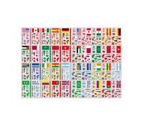 10Pcs Waterproof National Flag Temporary Tattoos, World Cup Fan Face & Body Stickers For Football Match Day Decor(AU)