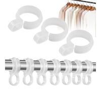 10PCS Windproof Clothes Hanger Clips | Anti-Wind Laundry Drying Buckle Set PP Hook Lock Fastener For 2.5-2.9cm Rod Closet Wardrobe Balcony Outdoor Indoor Laundry Organization Tool