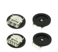 10PCS1K/5K/10K/20K/50K/100K/500K B102 potenciómetro de dial de engranaje potenciómetros individuales 3 pines 5 pines for interruptor de ajuste de volumen de Radio(1K DIP3)