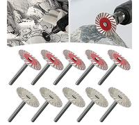 10piezas Cuchillas de 40 mm para tallado de piedra,rueda de corte recubierta de diamante,mini rueda de corte de metal premium para granito, mármol y hormigón,etc. (Dos tipos)