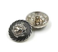 10Piezas de Botones de Ropa - Botón de Costura de Moda Redondo Botón de Metal en Forma de Conjunto para Hombres Mujeres Blazer, Capa, Uniforme, Camisa, Traje y Chaqueta (Plata, 15mm)