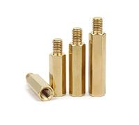 10piezas M3×60mm+6mm Espaciador de latón de placa base PCB hexagonal macho hembra, espaciador de separación de pilares de latón