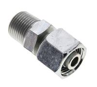 10S & 3/8'' NPT Acero Zincado Rótula Recta con Rosca Macho 630 bar Ajustable ISO 8434-1