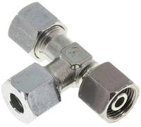 10S Acero Galvanizado En Zink Conector En T De Ángulo Recto De Corte Con Giratorio 630 Bar Ajustable ISO 8434-1