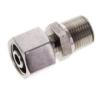 10S y 3/8'' NPT Rótula recta de acero inoxidable con rosca macho 630 bar Ajustable ISO 8434-1