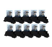 10set Relay LY2NJ AC/DC 6V 12V 24V 36V 48V 110V 220V Small Relay 10A 8 Pins Coil DPDT with Socket Base(DC,36V) Control Relays